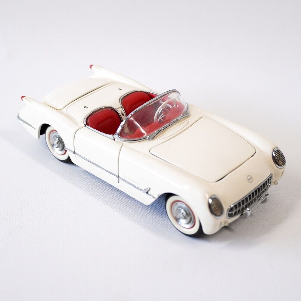 1989 Fanklin Mint 6.5" Diecast Sports Race Car Toy Model Vehicle White Red